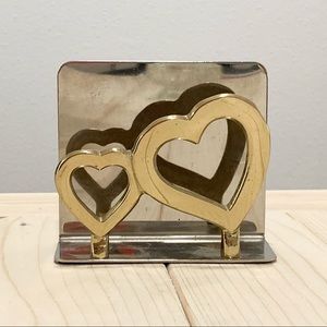 Brass Heart Napkin Holder